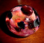 colorful glass paperweight